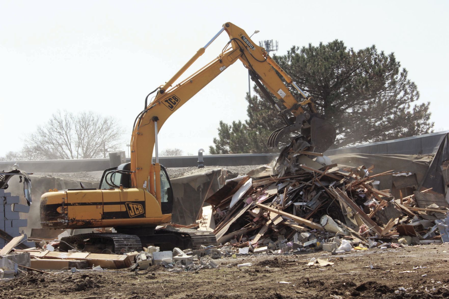 Demolition At 201 W. Cherry